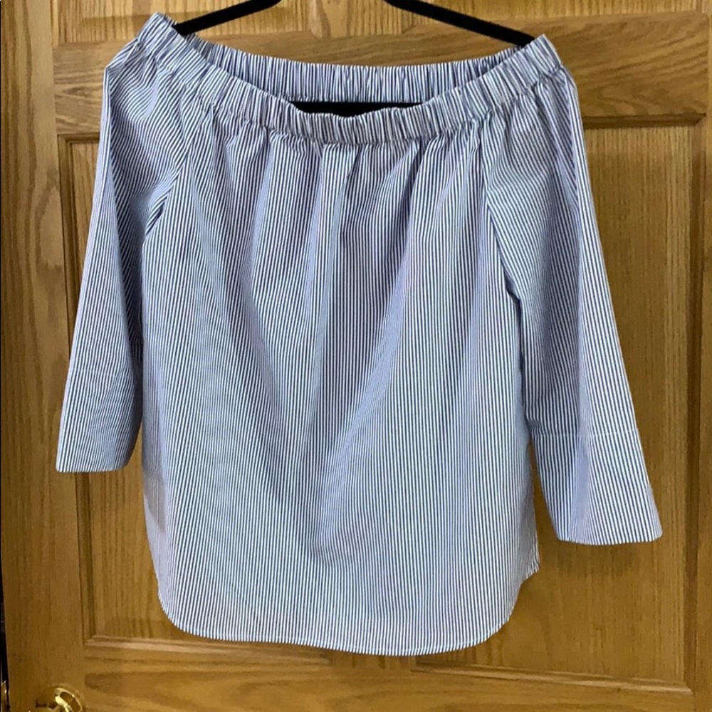 Striped off shoulder top • NWOT